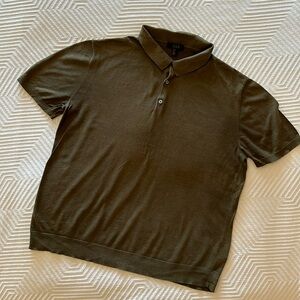 COS Polo , dark green, silk and cotton